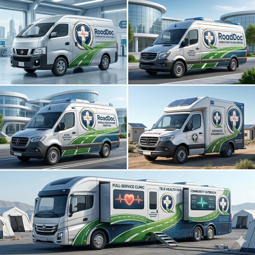 The RoadDoc fleet: response vans, diagnostics unit and full-service clinic truck